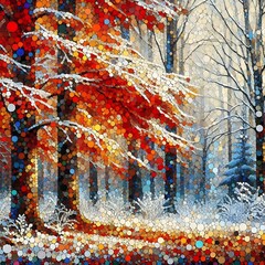 autumn leaves in the forest