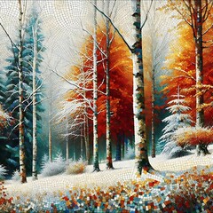 autumn leaves in the forest