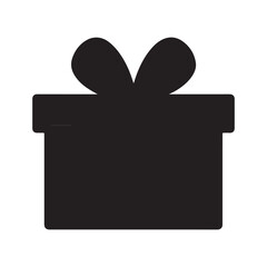 Fototapeta premium Gift box with ribbon silhouette, perfect for celebrations and special occasions, conveying joy and surprise, symbolizing presents and generosity