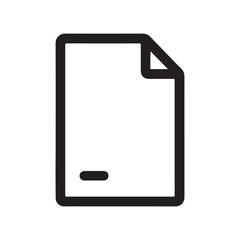 Document icon representing a blank page with a horizontal line, symbolizing an empty paper or a form for data entry