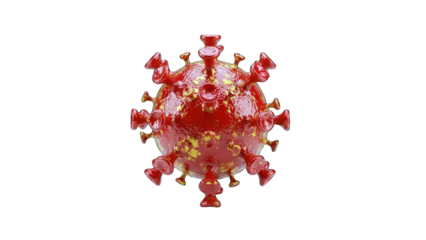 3D Render of Coronavirus Isolated on White Background