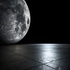 full moon over the sea