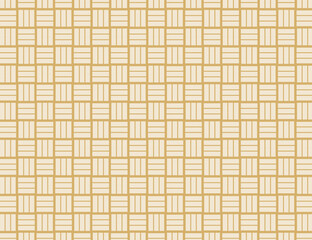 網代紋様のパターンイラスト ブラウン版