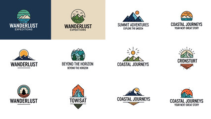 Collection of Travel and Adventure Logos.