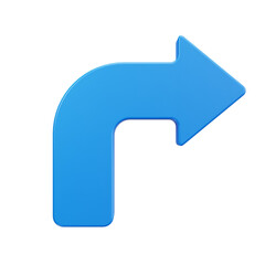 3D Turn Right Arrow Direction Icon