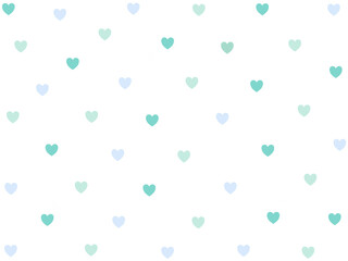 パステルカラーのハート柄背景　かわいいドット風パターン素材