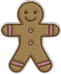 Gingerbread Man Cookie Illustration