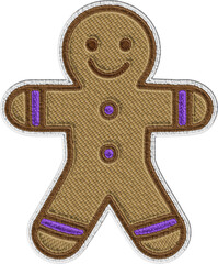 Gingerbread Man Cookie Illustration