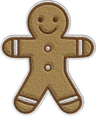 Gingerbread Man Cookie Illustration