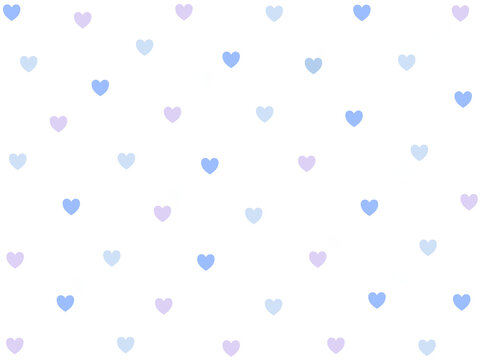 パステルカラーのハート柄背景　かわいいドット風パターン素材