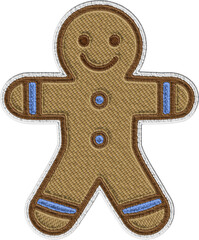 Gingerbread Man Cookie Illustration