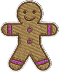 Gingerbread Man Cookie Illustration