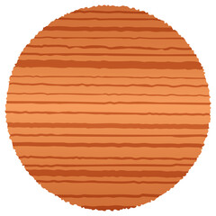 シンプルな木の丸いフレームイラスト