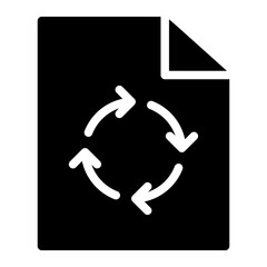 File Document Update Process Icon Outline
