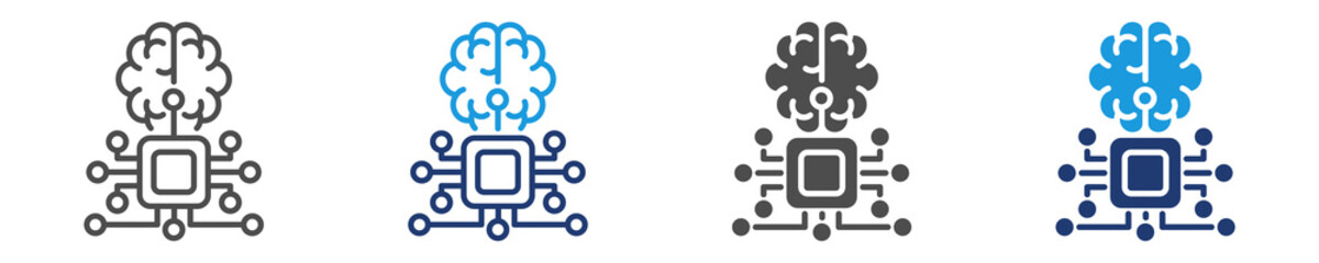 Obraz premium technology icon set multiple style