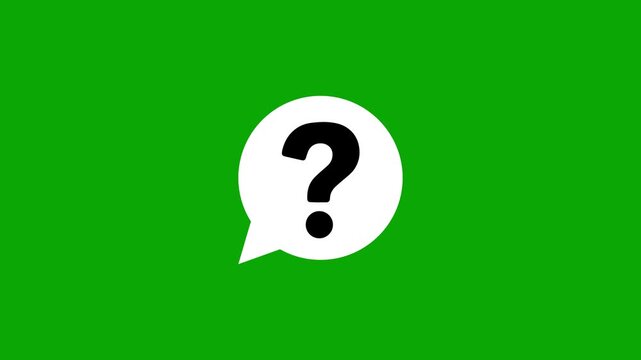 Question mark and speech bubble icon animation. question mark sign motion. Scribbled doodle question mark video footage