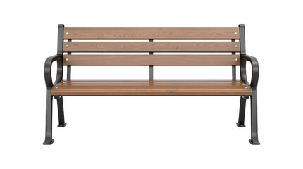 Park bench isolated on transparent background.