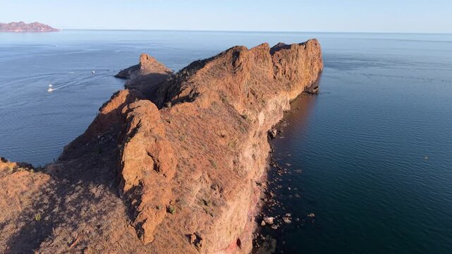 Toma aerea con dron de la Playa &ldquo;El Acuario&rdquo; en San Carlos Sonora M&eacute;xico, 