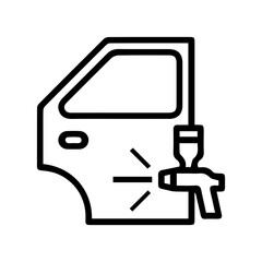 Car Door Paint Repair Icon
