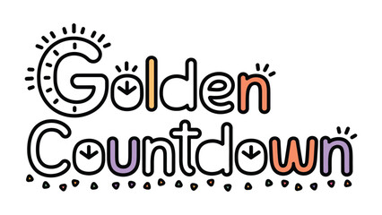 Golden Countdown: A captivating graphic showcases the anticipation and excitement of an event, with its stylish design and use of vibrant colors.