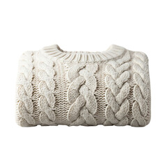    white wool sweater isolated