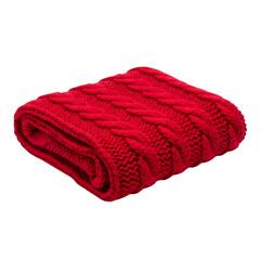 red wool sweater isolated