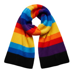 colorful scarf isolated on white