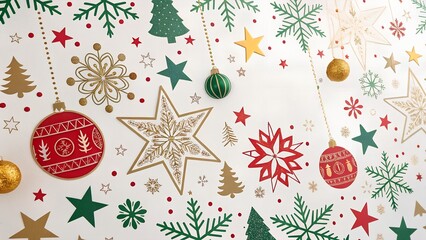 christmas background with christmas balls