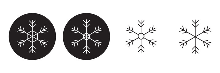 Snow Icons. Snowflakes Vector Icons. Winter Icons. Snow or Snowflake symbol. Snow. Snowflakes. Black Set.