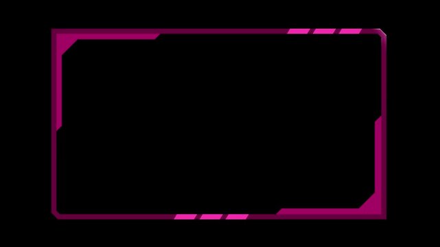 Pink Webcam Border Overlay for Streaming Transparent Loop