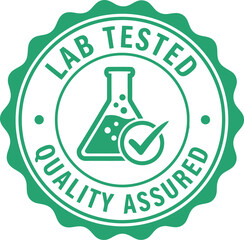 Lab Tested Quality Assurance Seal Icon for Products