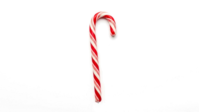 Single red and white candy cane with transparent background isolated on transparent background - Powered by Adobe