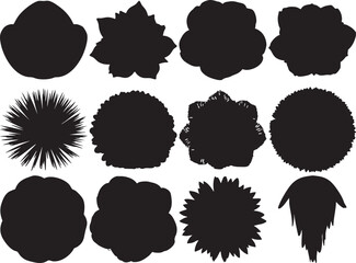 black silhouette shapes collection