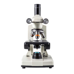High quality microscope with transparent background, ideal for scientific research and education. This tool enhances observation and analysis