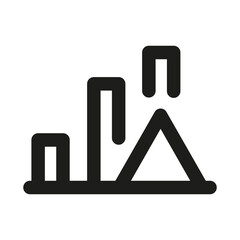 Risk Analysis Line Icon. Professional minimalist symbol designed as a premium vector line icon for assessment, evaluation, and decision-making