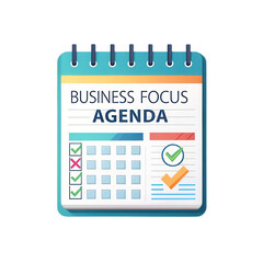 Business focus agenda with checkboxes and transparent background creates organized and professional look for planning