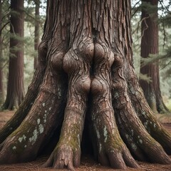 Thick Sturdy Trunk Wide and solid textured bark represents stren