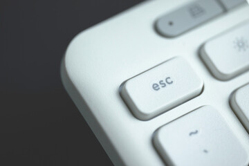 Close view of escape key on a Membrane Keyboard