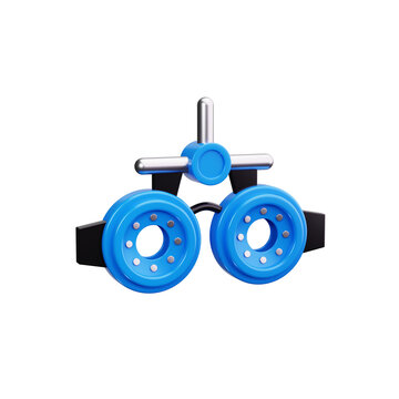 Optometrist 3d render icons