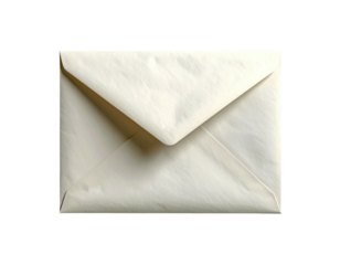 Cream-colored, folded envelope on black, with shadows and crisp angles