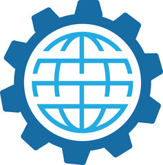 Gear with Globe web, WWW web, Web sign, web symbol, website Maintenance, web access icon, URL sign, gears icon, Setting icon, Gear connection icon