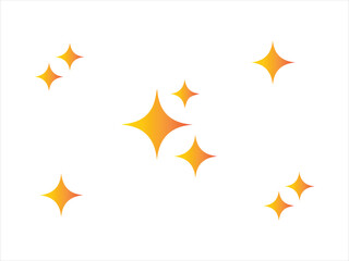 Sparkles icons in black and white silhouette vector style 