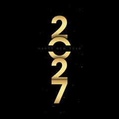 2027 Golden New Year Celebration Design.