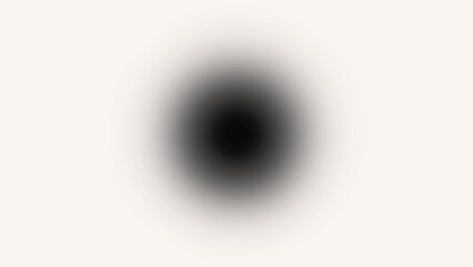 Blurry black circle on white background