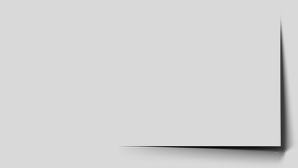 Minimalist white paper corner with subtle shadow effect