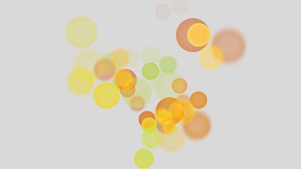 Vibrant colorful bokeh lights in shades of yellow and orange