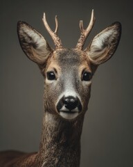 Obraz premium cute animal elegant portrait, clean composition, soft professional lighting, minimal background