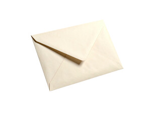 Off-white envelope, slightly angled, on a black background
