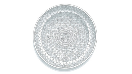 metal plate isolated on white