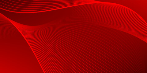 minimalist wavy lines background. abstract red background with wavy line.